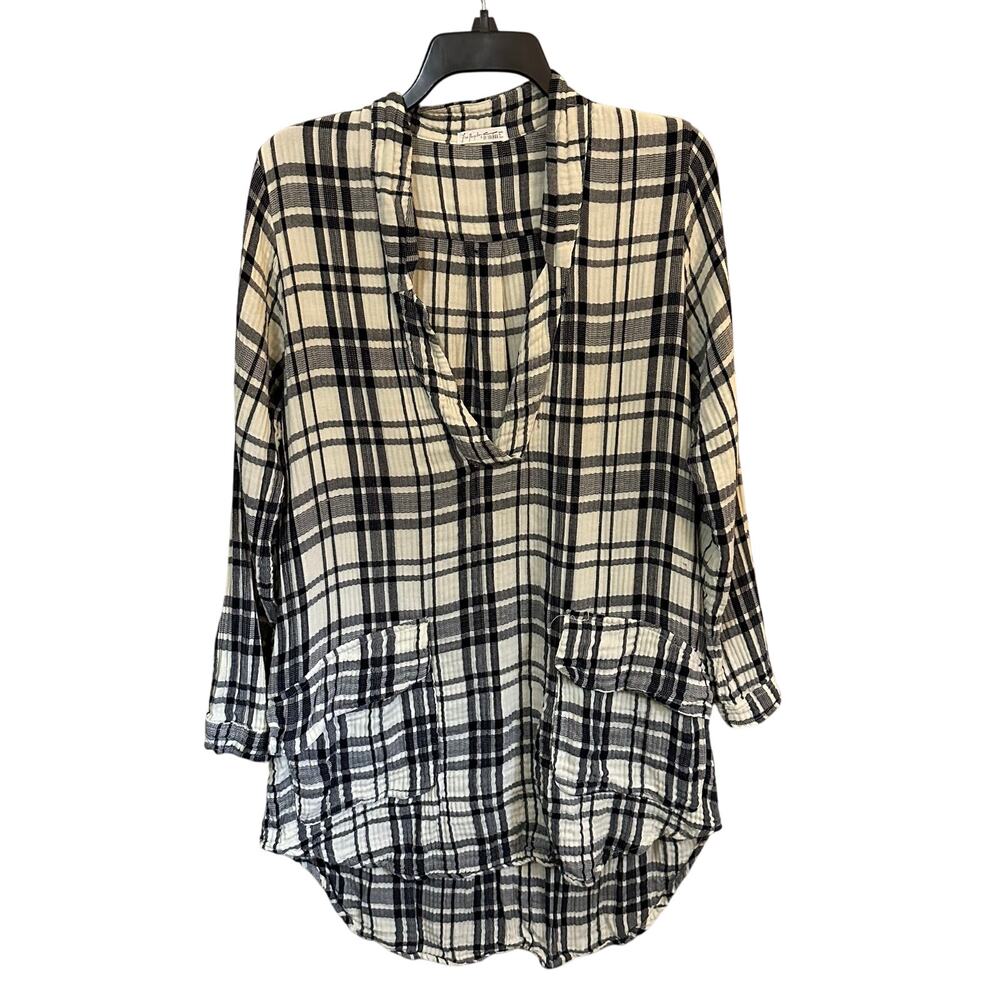 CP Shades x Free People Checkmate Dress Tunic Top Plaid Size XS